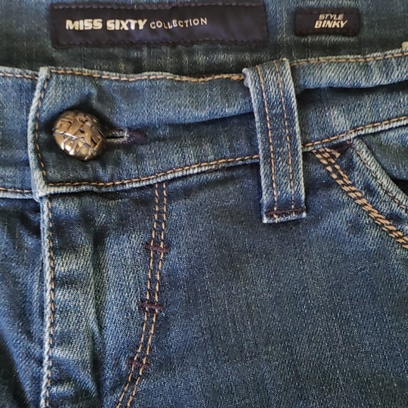 Vintage Miss Sixty Collection style Binky Women Stretch straight jeans size 32 - Picture 4 of 6